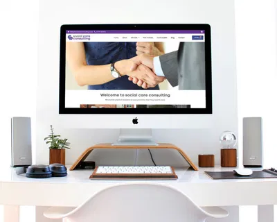 Web Design For Social Care Consulting By Three Girls Media Desktop